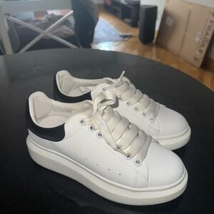 Alexander McQueen White and Black Sneakers